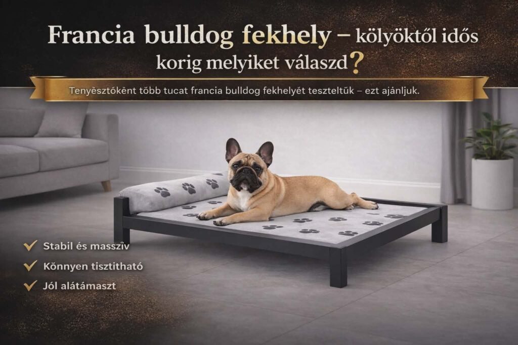 francia bulldog fekhely – megemelt, stabil és tartós kutyaágy beltéri használatra