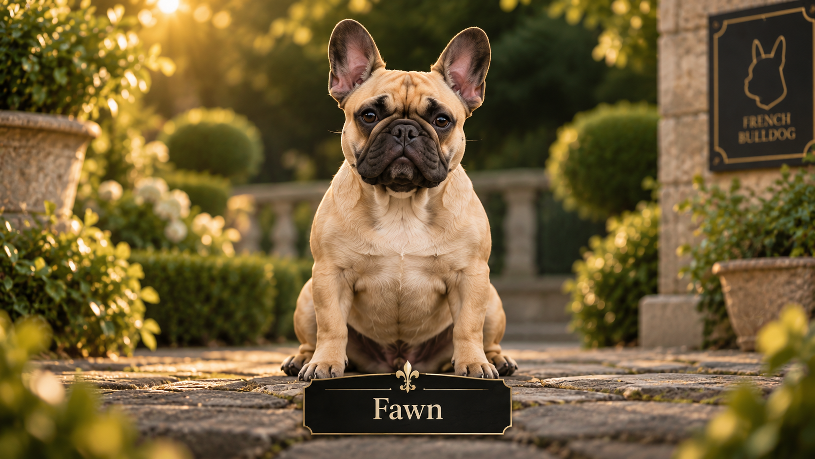 Fawn francia bulldog Fawn őzbarna francia bulldog fekete maszkkal