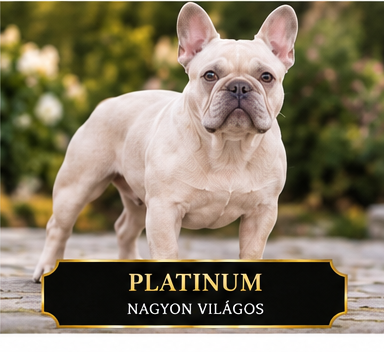 Platinum francia bulldog Platinum francia bulldog nagyon világos krémszínű szőrzettel